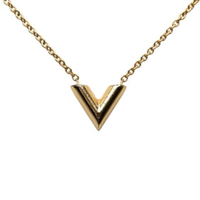 Louis Vuitton Essential V Necklace M61083 Gold Plated Women's LOUIS VUITTON