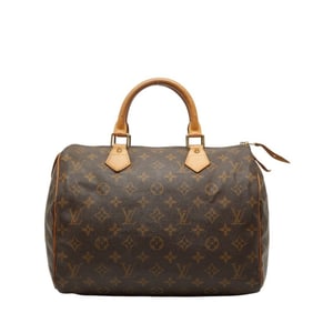 Louis Vuitton Monogram Speedy 30 Handbag/Mini Boston Bag M41526 Brown Leather Women's LOUIS VUITTON