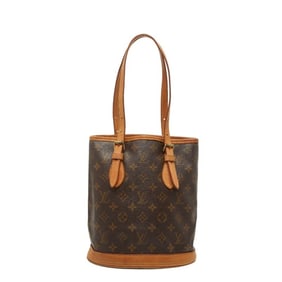 Louis Vuitton Monogram Bucket PM Tote Bag Handbag M42238 Brown Leather Women's LOUIS VUITTON