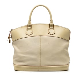 Louis Vuitton Lockit MM Handbag M91874 Beige Ivory Leather Women's LOUIS VUITTON