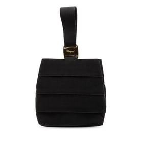 Salvatore Ferragamo Vera One-Handle Bag in Black Canvas for Women