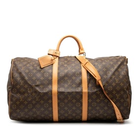 Louis Vuitton Monogram Keepall Bandouliere 60 Boston/Shoulder Bag, 2-Way, M41412, Brown Leather,