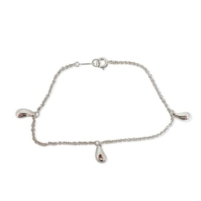 TIFFANY 925 Teardrop 3-piece Station Bracelet