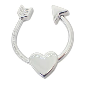 TIFFANY 925 Heart & Arrow BE MINE Key Ring