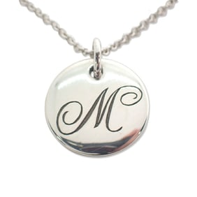 TIFFANY 925 Initial M Pendant Necklace