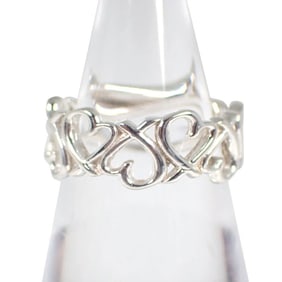 TIFFANY 925 Triple Loving Heart Ring, size 11