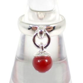 TIFFANY 925 Ball Dangle Agate Ring, Size 12.5