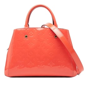 Louis Vuitton Monogram Vernis Montaigne BB Handbag/Shoulder Bag, 2-Way, M50187, Rose Rich Patent
