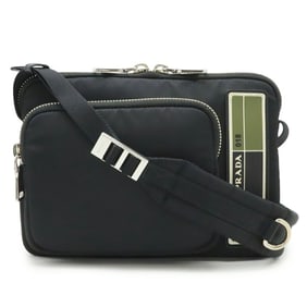 PRADA Rubber Shoulder/Crossbody Bag in Nero Black Nylon, Purchased at a Japanese Boutique, 2VH088