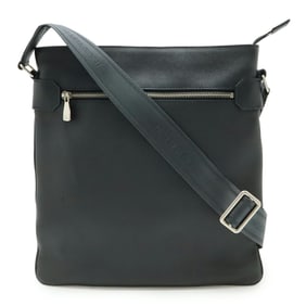 LOUIS VUITTON Taiga Sasha Shoulder Bag in Black Leather Ardoise M32712