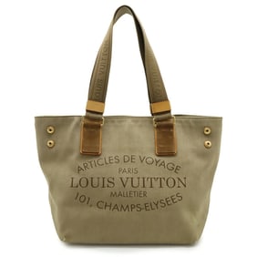 LOUIS VUITTON Plan Soleil Cabas PM Tote Bag/Shoulder Bag in Khaki Beige Canvas, M94144