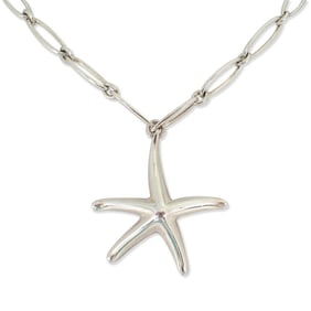 TIFFANY 925 Starfish Pendant Necklace (Large)