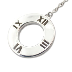 TIFFANY 925 Atlas Circle Lariat Pendant Necklace