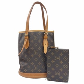 LOUIS VUITTON Louis Vuitton Bucket PM M42238 Monogram Tote Bag Shoulder DK4162 Brown Women's