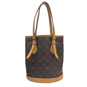 LOUIS VUITTON Louis Vuitton Bucket PM M42238 Monogram Tote Bag FL0013 Handbag Brown Women's