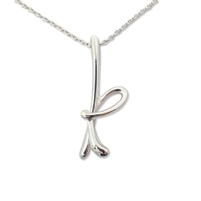 TIFFANY 925 Initial K Pendant Necklace