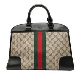 Gucci GG Supreme Sherry Line Handbag 387509 Beige Multicolor Leather Women's GUCCI