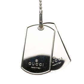 Gucci Dog Tag ID Necklace with Ball Chain, SV925 Silver, Men's