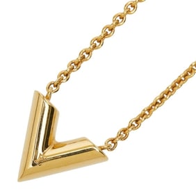 Louis Vuitton Essential V Necklace M61083 Gold Plated Women's LOUIS VUITTON