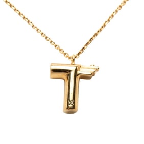 Louis Vuitton LV&ME T Necklace M61075 Gold Plated Women's LOUIS VUITTON