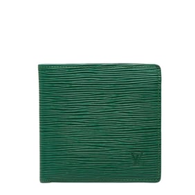 Louis Vuitton Epi Leather Porte-Biere Carte Credit Monet Bifold Wallet M63544 Borneo Green Women's
