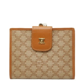 Celine Macadam Bifold Wallet in Brown and Beige Leather for Women