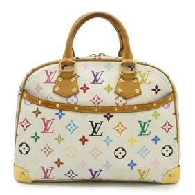 LOUIS VUITTON Monogram Multicolore Trouville Handbag in Blanc White, M92663