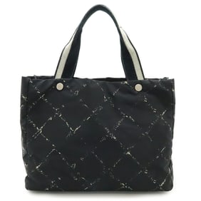 CHANEL (formerly the Travel Line) Tote Bag/Shoulder Bag in Nylon, Black and Red, A11833