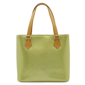 LOUIS VUITTON Monogram Vernis Houston Tote Bag/Shoulder Bag in Lime Yellow Enamel M91055