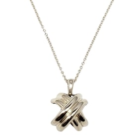 TIFFANY & Co. Tiffany Signature Cross Necklace Sv925 Silver Women's Kaizuka Store