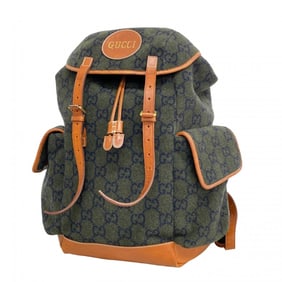 Gucci Backpack/Daypack 681246 Wool Khaki Navy Men's P2018376