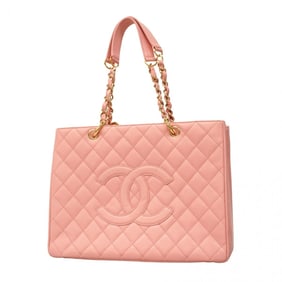 Chanel Matelasse Chain Tote Bag in Caviar Skin, Pink, Women's, P2015777