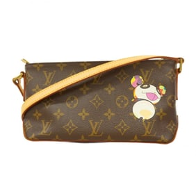 Louis Vuitton Monogram Panda Shoulder Bag by Takashi Murakami, Trotter M51241, Brown, Women's