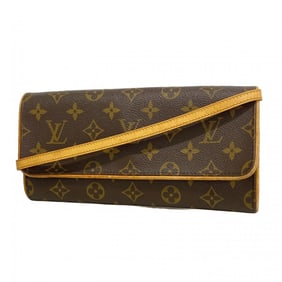 Louis Vuitton Monogram Pochette Twin GM Shoulder Bag M51852 Brown Women's