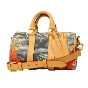 Louis Vuitton Surfing Monogram Keepall Bandouliere 25 Handbag M25440 Navy Blue 2-Way Bag for Women