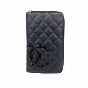 Chanel Cambon Long Wallet in Black Lambskin for Women
