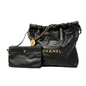 Chanel Shoulder Bag Chain 22 Black Women's
