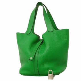 Hermes Hermès Picotin Lock MM Handbag in Taurillon Clemence Bamboo with R Stamp for Women