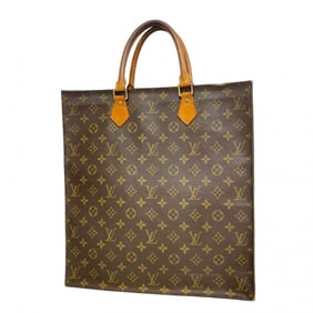 Louis Vuitton Monogram Sac Plat Tote Bag M51140 Brown Women's