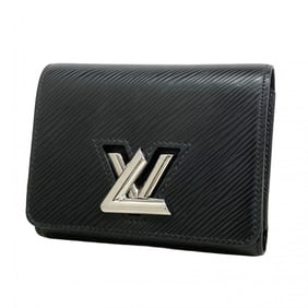 Louis Vuitton Epi Portefeuille Twist Compact Tri-fold Wallet M64414 Noir Women's