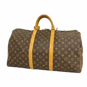 Louis Vuitton Monogram Keepall 50 Boston Bag M41426 Brown Men's and Women's