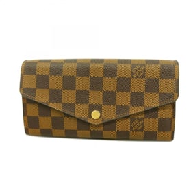 Louis Vuitton Damier Portefeuille Sarah Long Wallet N63209 Ebene Women's