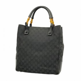 Gucci GG Canvas Bamboo Tote Bag 112530 Black Women's P2018589