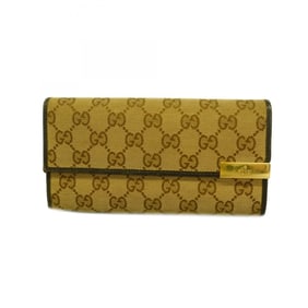 Gucci GG Canvas Long Wallet 291099 Brown Champagne Women's P2023596