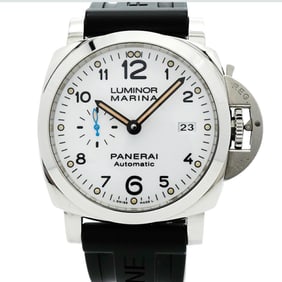 Officine Panerai Luminor Marina PAM01499 White Dial Men's Watch