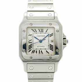 Cartier Santos Galbe LM W20055D6 Silver Dial Men's Watch