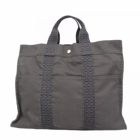 Hermes Hermès Air Line MM Tote Bag, Canvas, Gray, Women's, P1999492