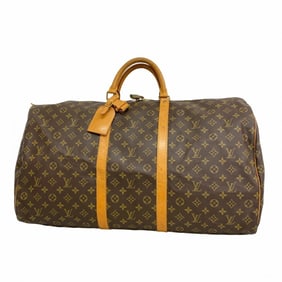 Louis Vuitton Monogram Keepall 60 Boston Bag M41422 Brown Men's/Women's P1996915