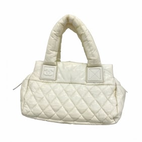 Chanel Coco Cocoon Tote Bag, Nylon, White, Women's, P1985972