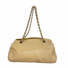 Chanel Shoulder Bag, Chain Caviar Leather, Beige, Women's, P1985969